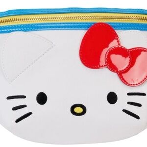 Hello Kitty White and Red Kids Bag with Blue Zipper